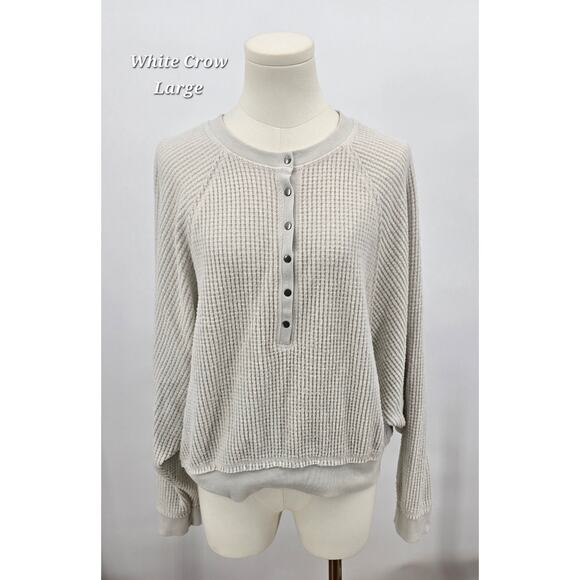 White Crow Waffleknit Henley with Dolman Sleeves - Picture 1 of 5